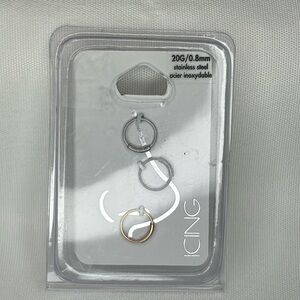 Icing Stainless Steel Nose Ring Set